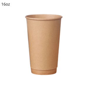 Paper cup double wall PLA 16oz
