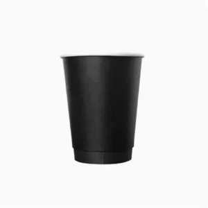 Paper cup double wall PLA 12oz Hitam